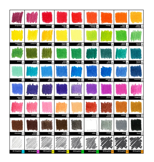 July 2025 Wholesale 72 Colored Leads in Folding Lead Case