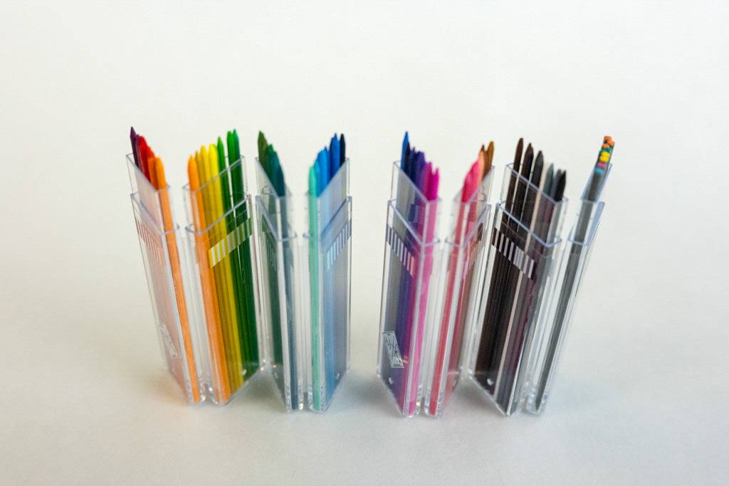 72 Colored + Graphite Leads In Folding With® Cases