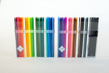 72 Colored + Graphite Leads In Folding With® Cases
